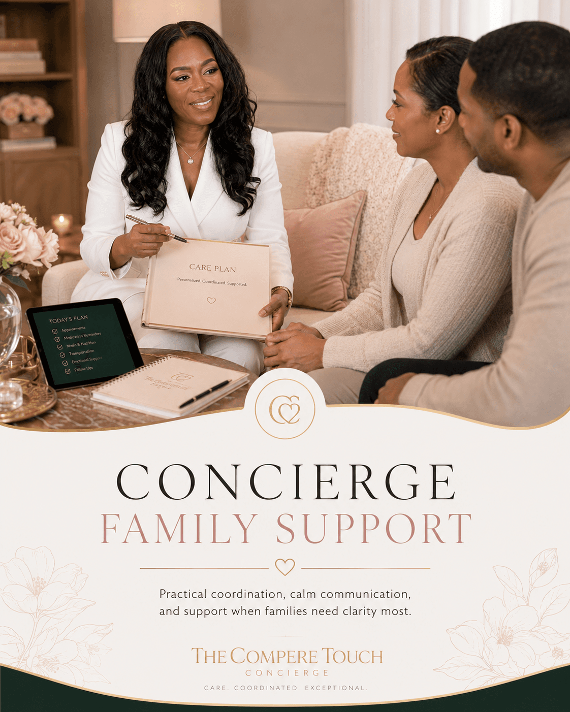 Concierge family support consultation with The Compere Touch Concierge